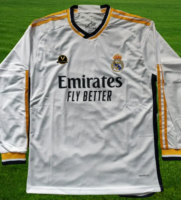 40-1 Real Madrid Home 23-24 Full Sleeves Fan Version Jersey