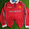 41 Manchester United Home 1998 Full Sleeves Authentic Retro Jersey