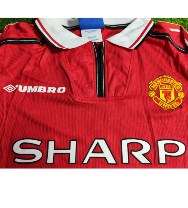 42 Manchester United Home 1998 Full Sleeves Authentic Retro Jersey