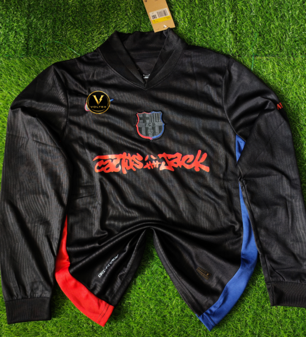 69 Barcelona x Cactus Jack Away Full Sleeves Fan Version Jersey