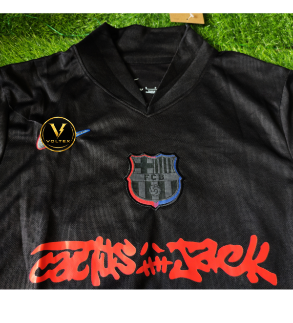 70 Barcelona x Cactus Jack Away Full Sleeves Fan Version Jersey