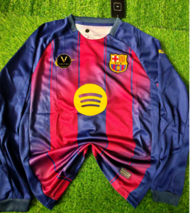 Barcelona Home 25–26 Full Sleeves Fan Version Jersey