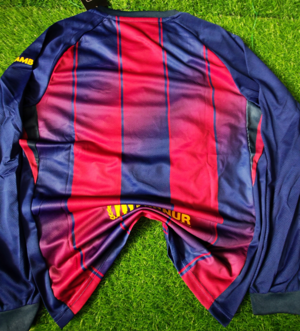 77 Barcelona Home 25–26 Full Sleeves Fan Version Jersey
