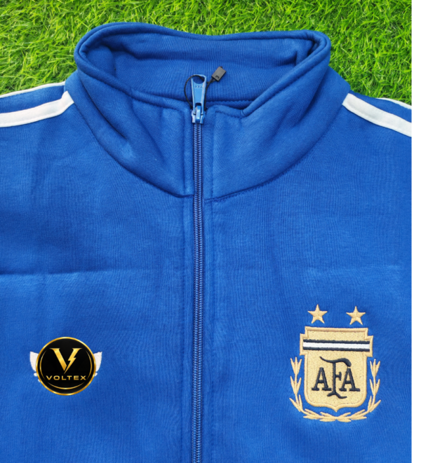Argentina Two Star Blue Cotton Fleece Zipper