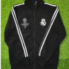 Real Madrid Black Cotton Fleece Zipper