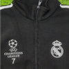 Real Madrid Black Cotton Fleece Zipper