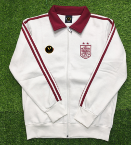 Spain Away 26 White Cotton Fleece Zipper