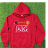 38 Manchester United Home 2008 Cotton Fleece Hoodie
